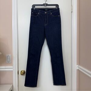 Lauren Ralph Lauren Women's mid-rise straight-leg jeans Navy dark wash W28 L30